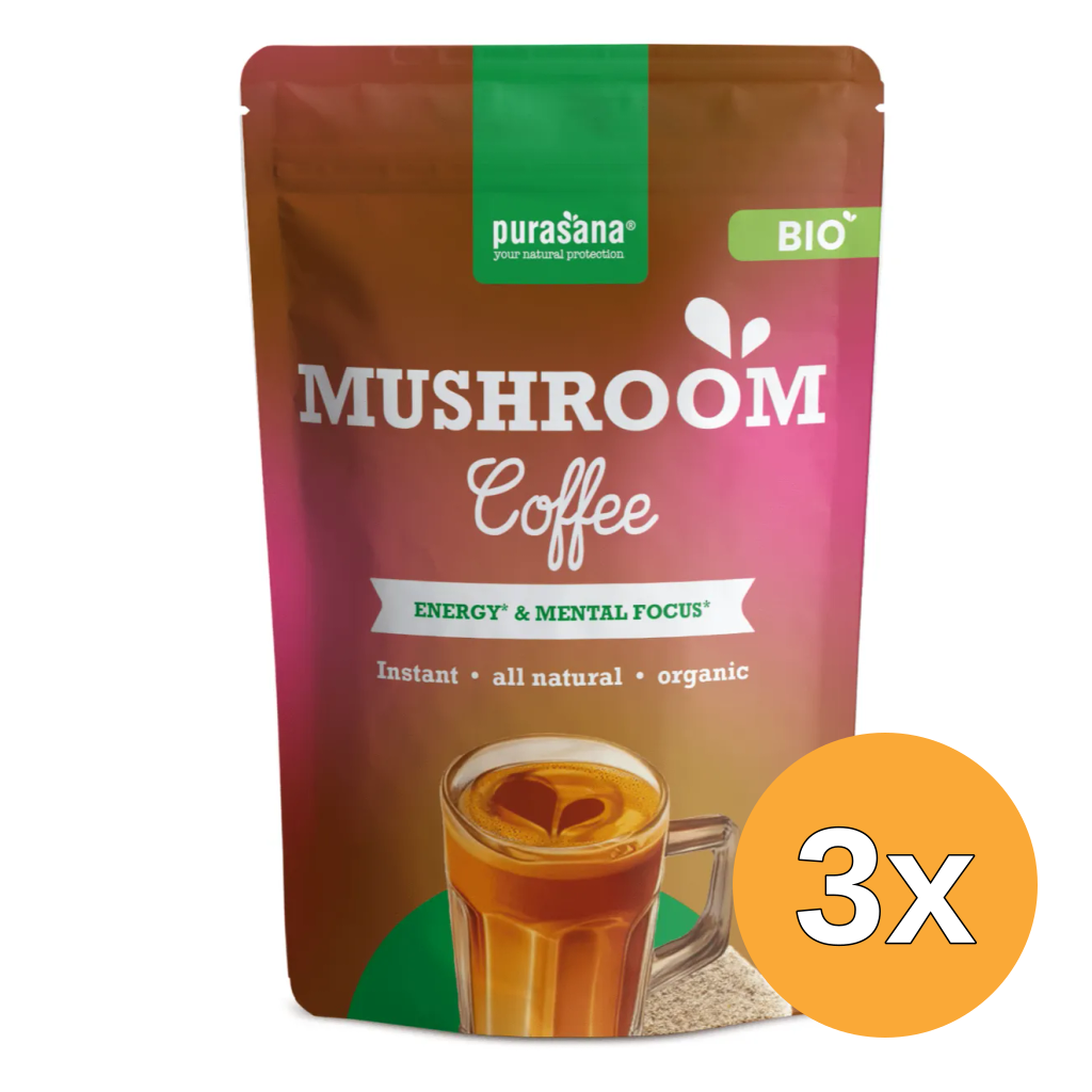3x Purasana Mushroom Coffee Poeder (45 gr)