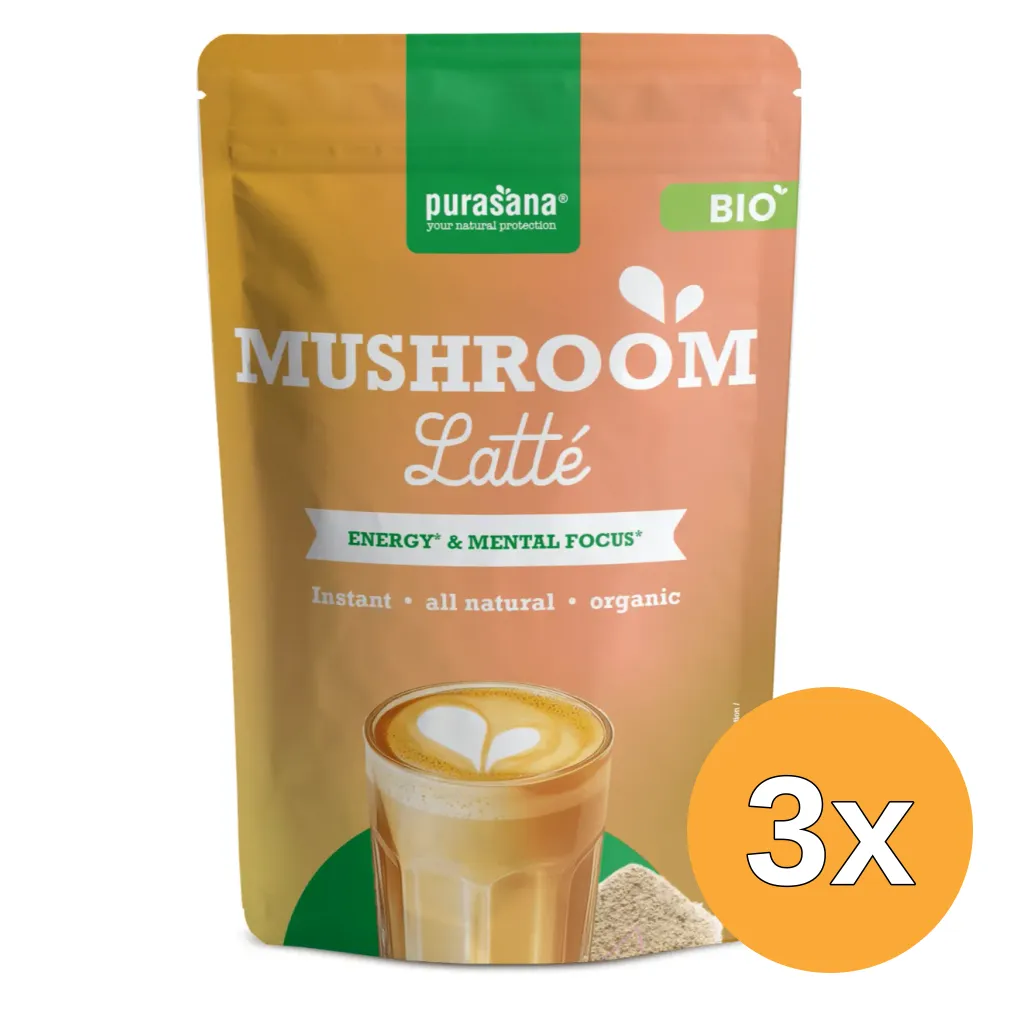 3x Purasana Mushroom Latté Poeder (100 gr)