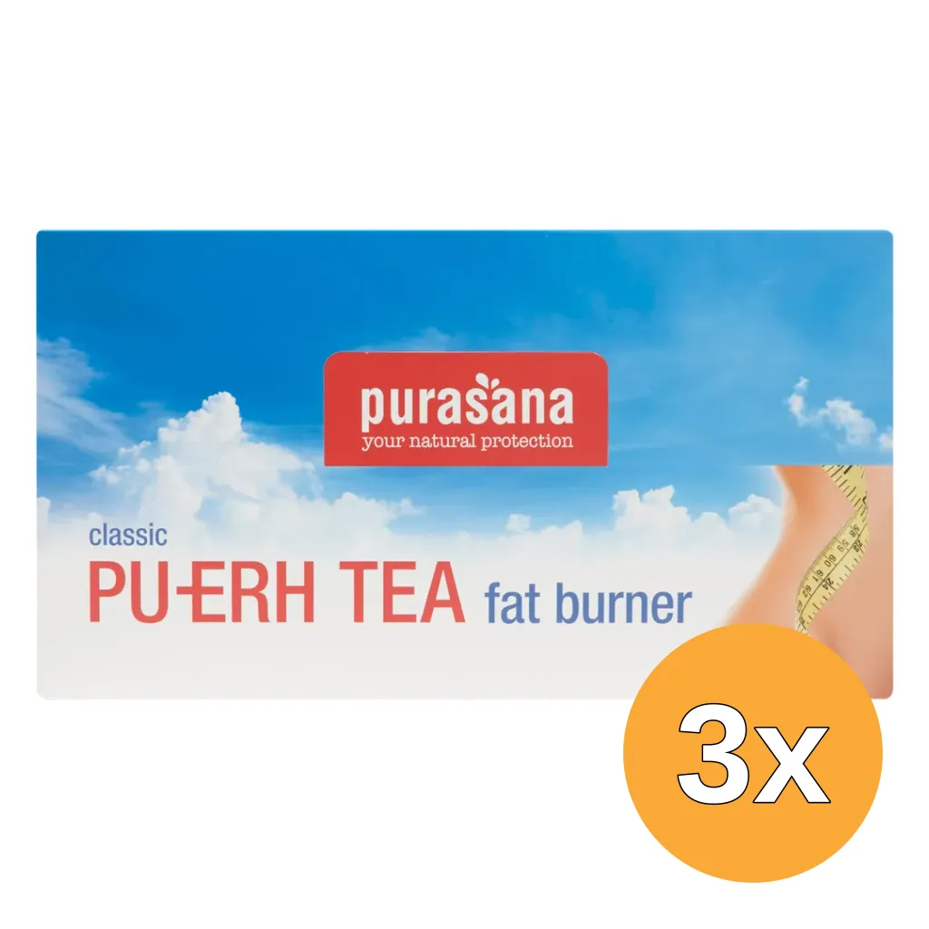 3x Purasana PU-ERH Theezakjes Vegan (96 Stuks)