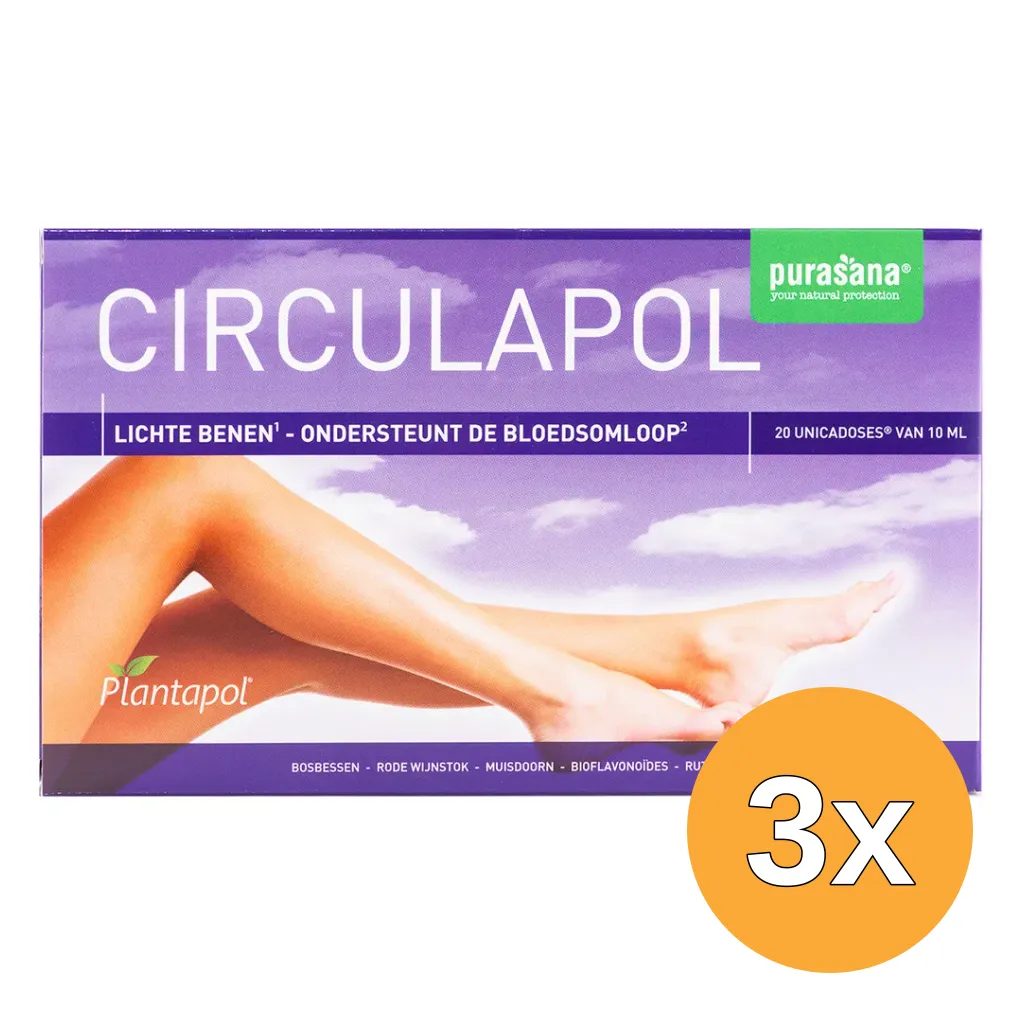 3x Purasana Plantapol Circulapol (20 stuks)