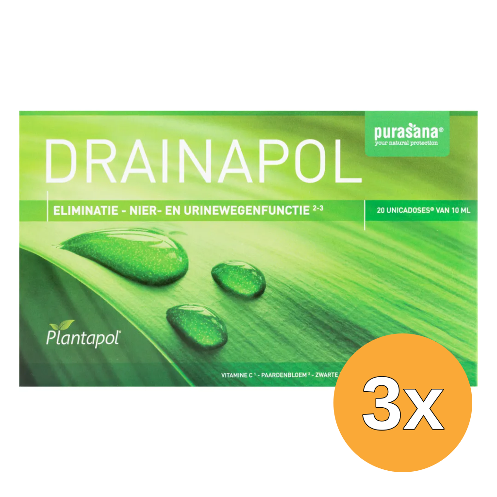 3x Purasana Plantapol Drainapol (20 stuks)