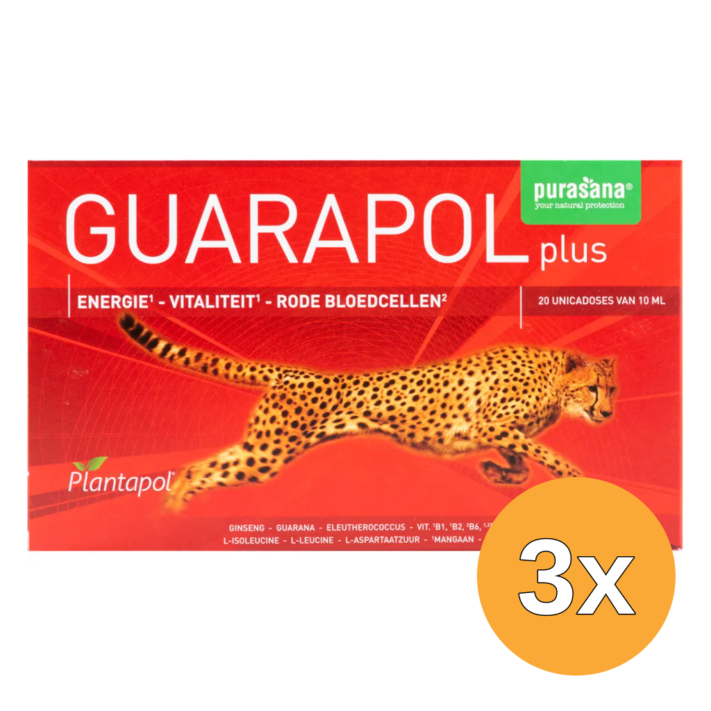 3x Purasana Plantapol Guarapol Plus (20 stuks)