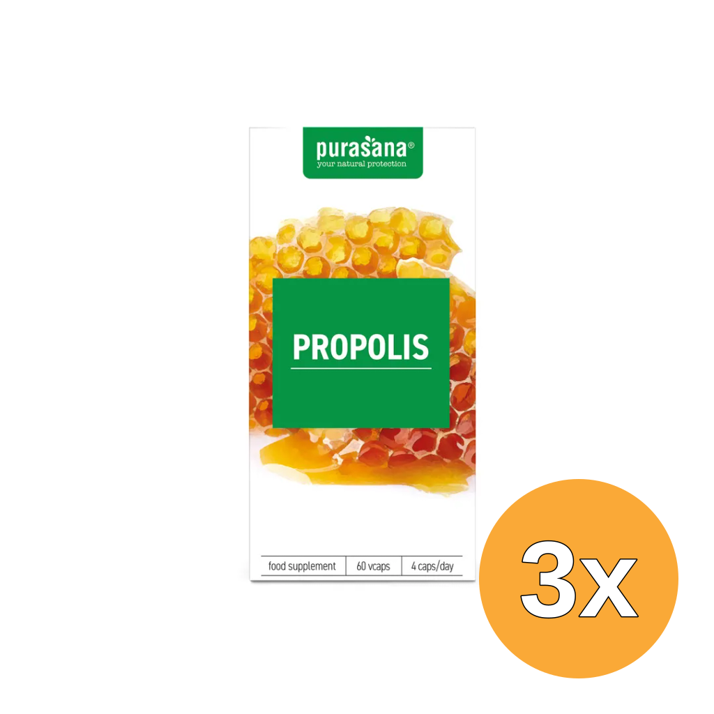3x Purasana Propolis Bio (60 vega capsules)