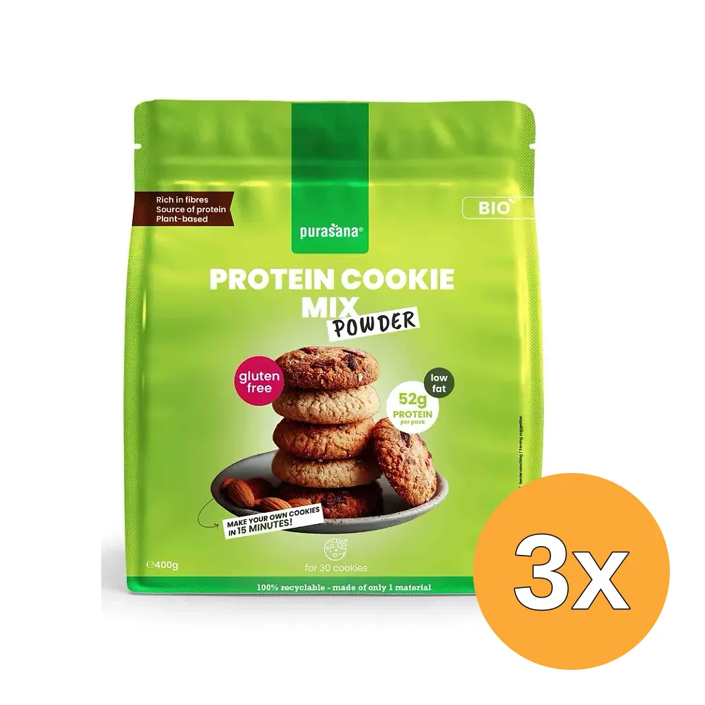 3x Purasana Protein Cookie Mix Bio (400 gr)