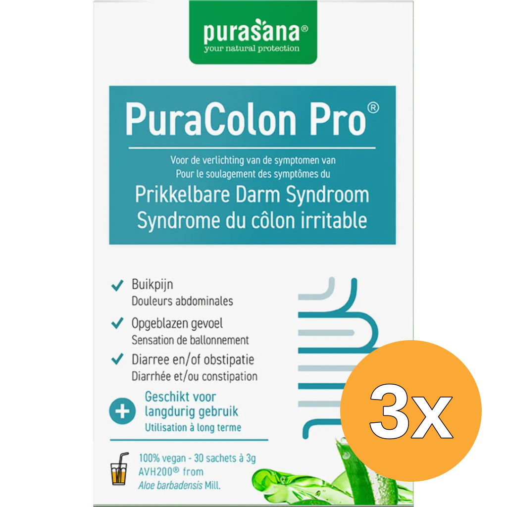 3x Purasana Puracolon Pro zakjes (30 x 3 gr)