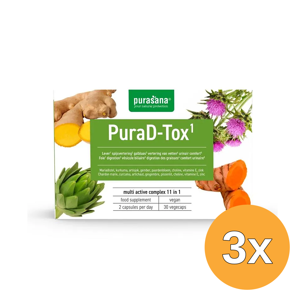 3x Purasana Purad-tox (30 vega capsules)