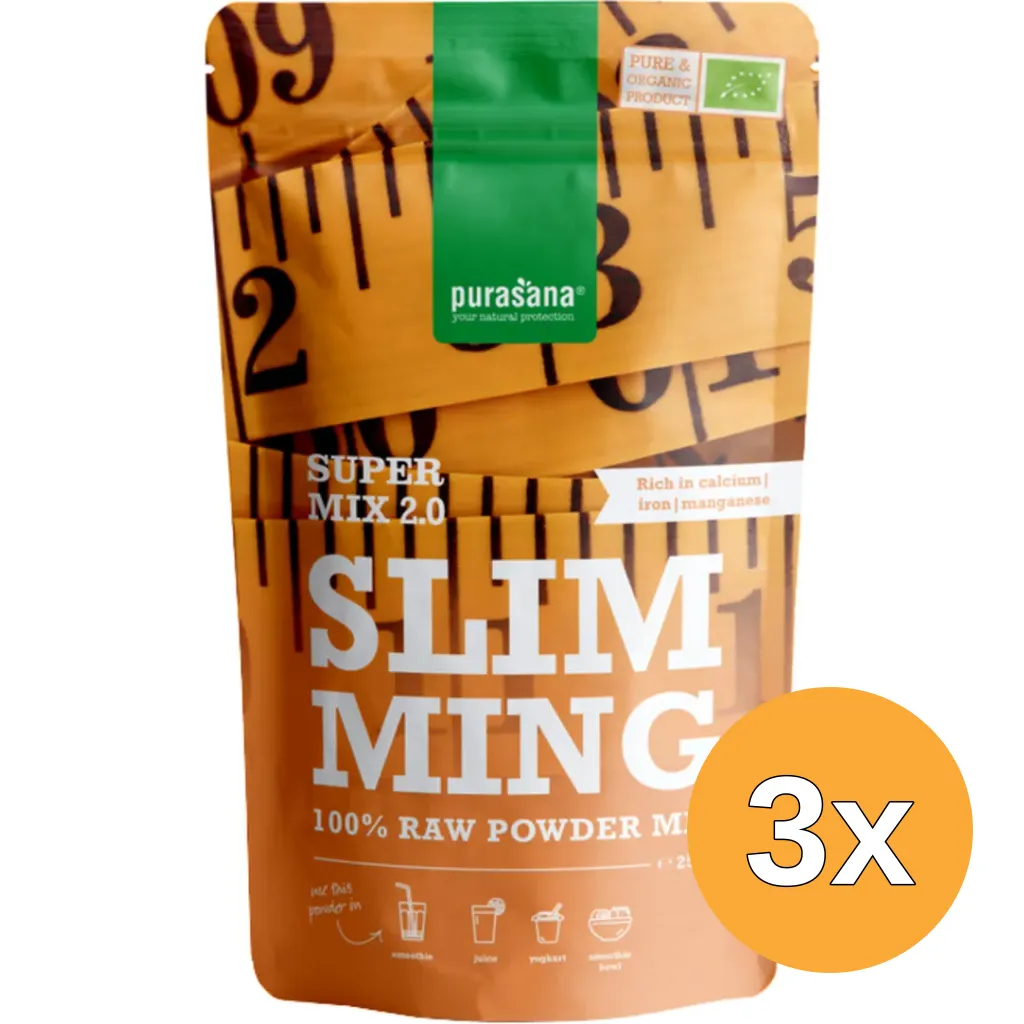 3x Purasana Slimming Mix 2.0 Vegan Bio (250 gr)
