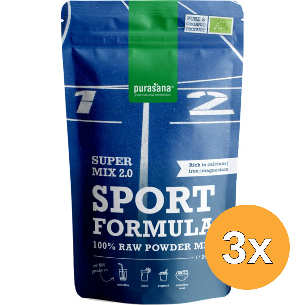 3x Purasana Sport Formula Mix 2.0 Vegan Bio (250 gr)