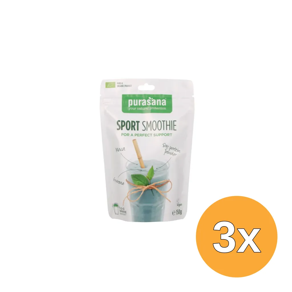 3x Purasana Sport Smoothie Shake Vegan Bio (150 gr)