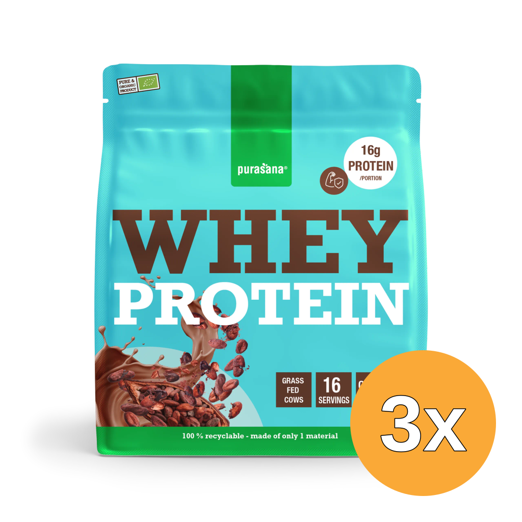 3x Purasana Whey Proteine Cacao Bio (400 gr)