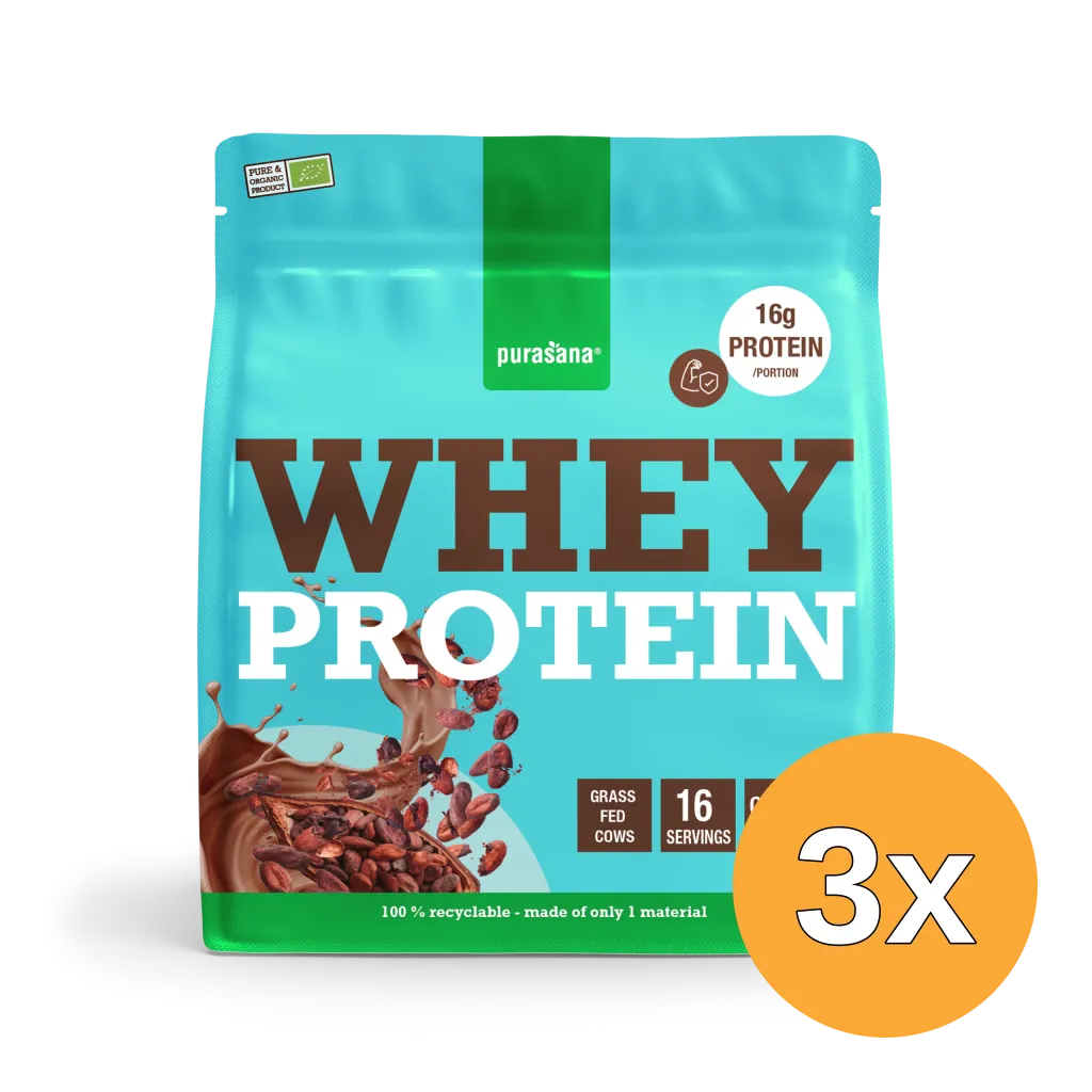 3x Purasana Whey Proteine Cacao Bio (400 gr)