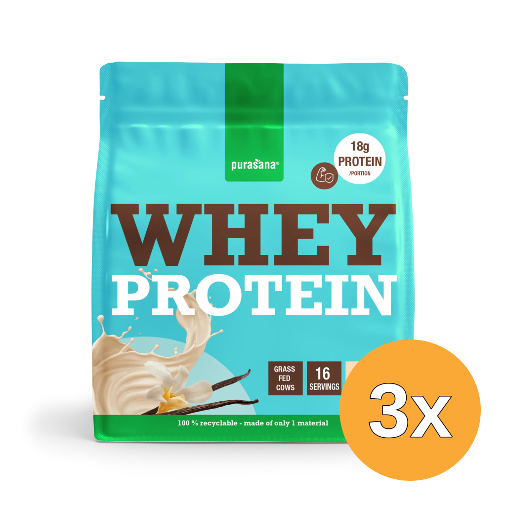 3x Purasana Whey Proteine Vanilla (400 gr)