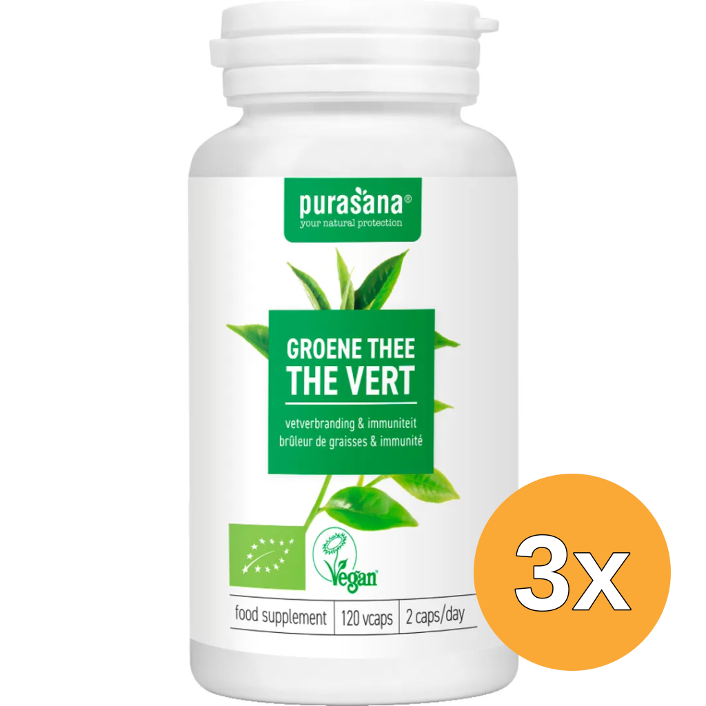 3x Purasanagroene Thee Extract - Vegan Bio (120 vega capsules)