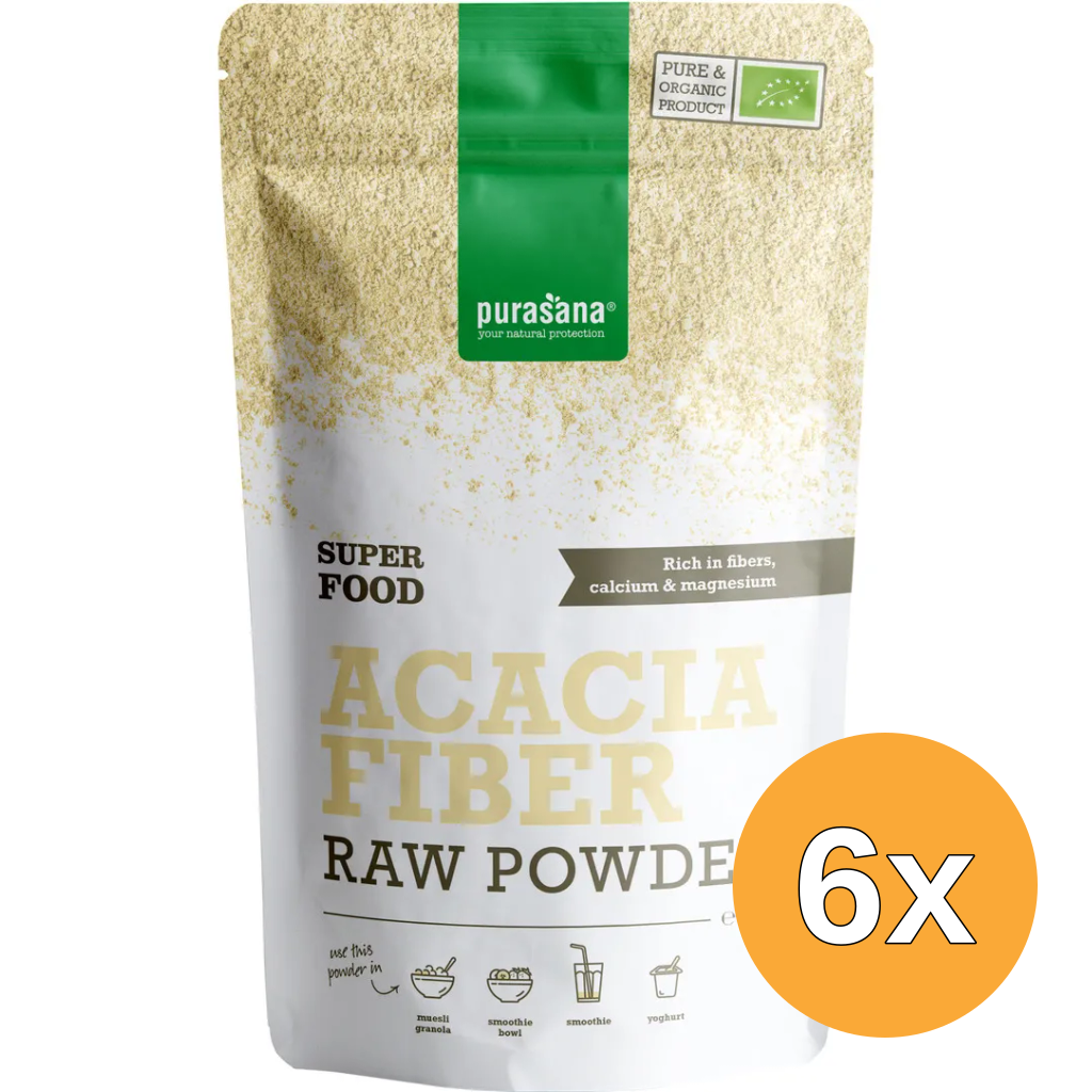 6x Purasana Acacia Fiber - Vegan Bio (200 gr)