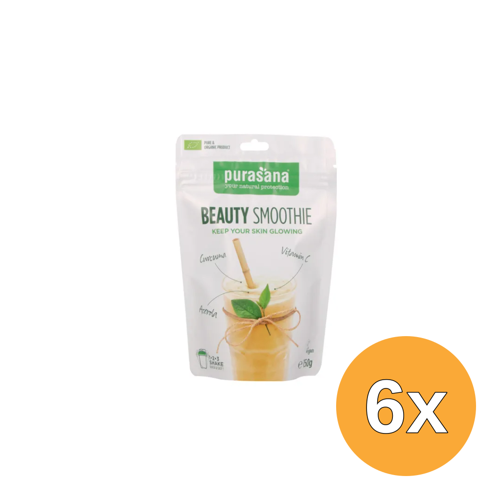 6x Purasana Beauty Smoothie Shake Vegan Bio (150 gr)