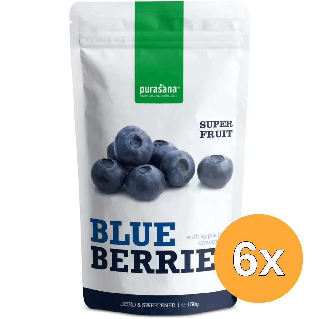 6x Purasana Blauwe Bessen - Vegan (150 gr)