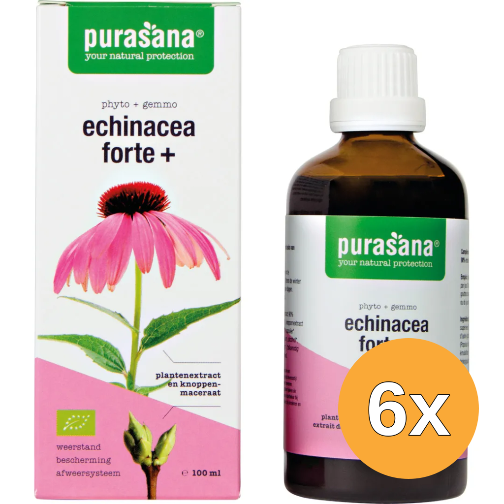 6x Purasana Echinacea Forte + Vegan Bio (100 ml)