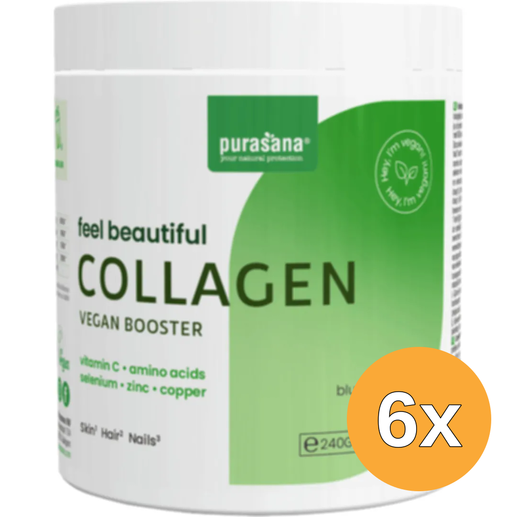 6x Purasana Feel Beautiful - Vegan Collageen Booster (250 gr)