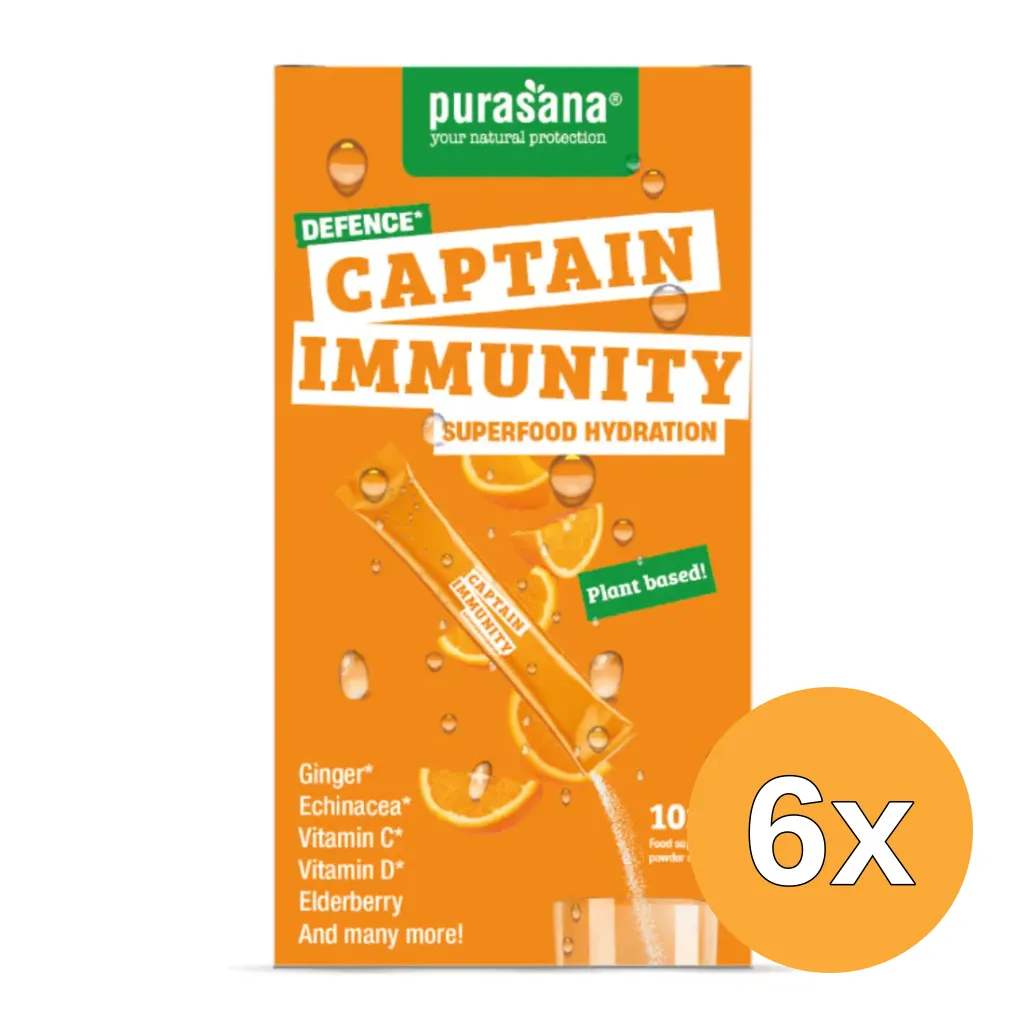 6x Purasana Hydration Superfoods Captain Immunity (45 gr)