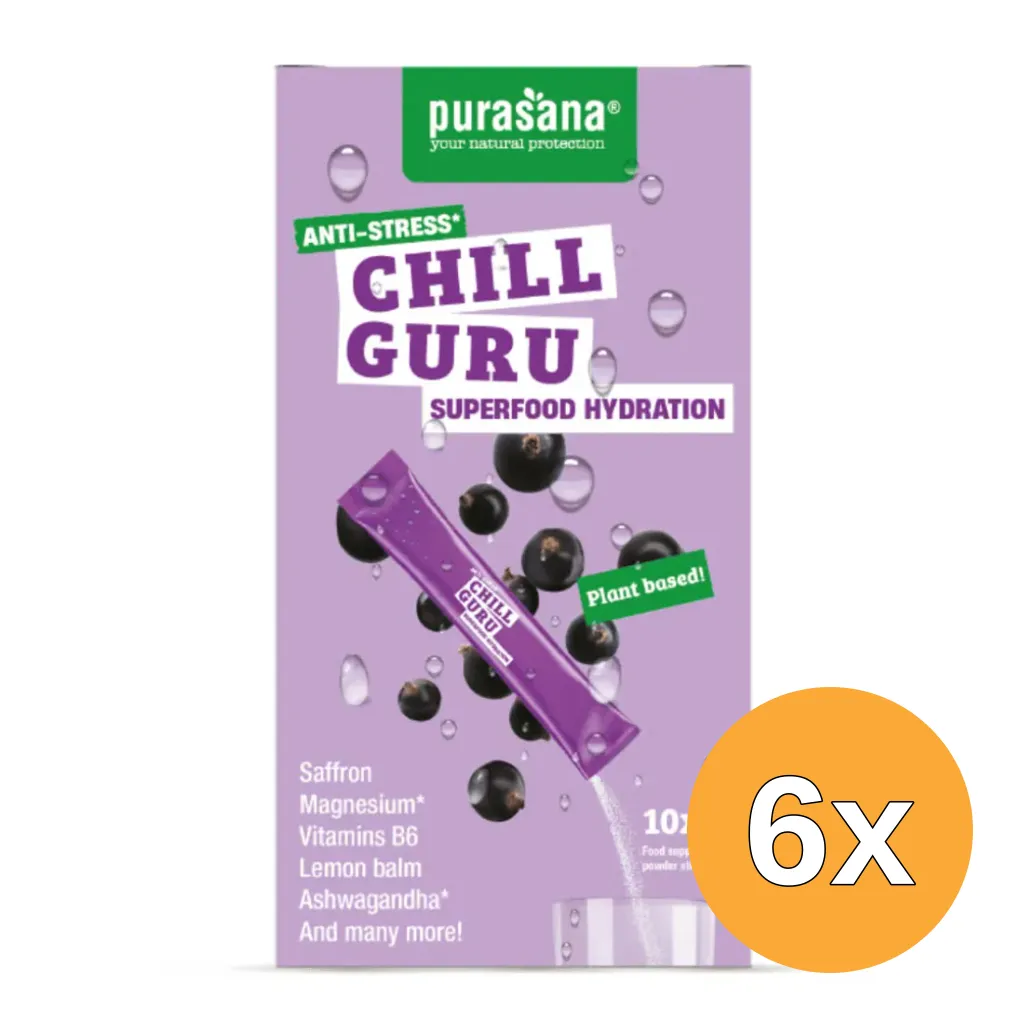 6x Purasana Hydration Superfoods Chill Guru (45 gr)