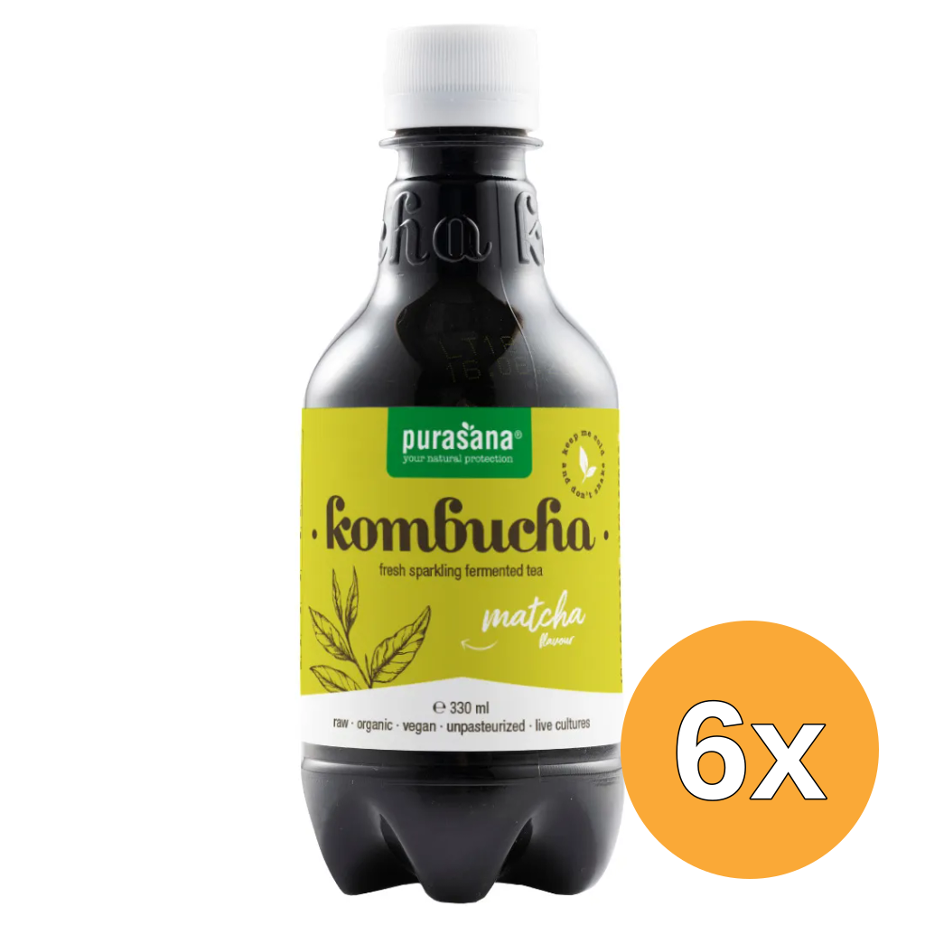 6x Purasana Kombucha Matcha Vegan Bio (330 ml)