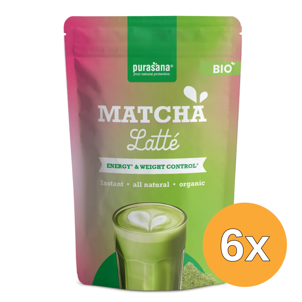 6x Purasana Matcha Latté Poeder (100 gr)