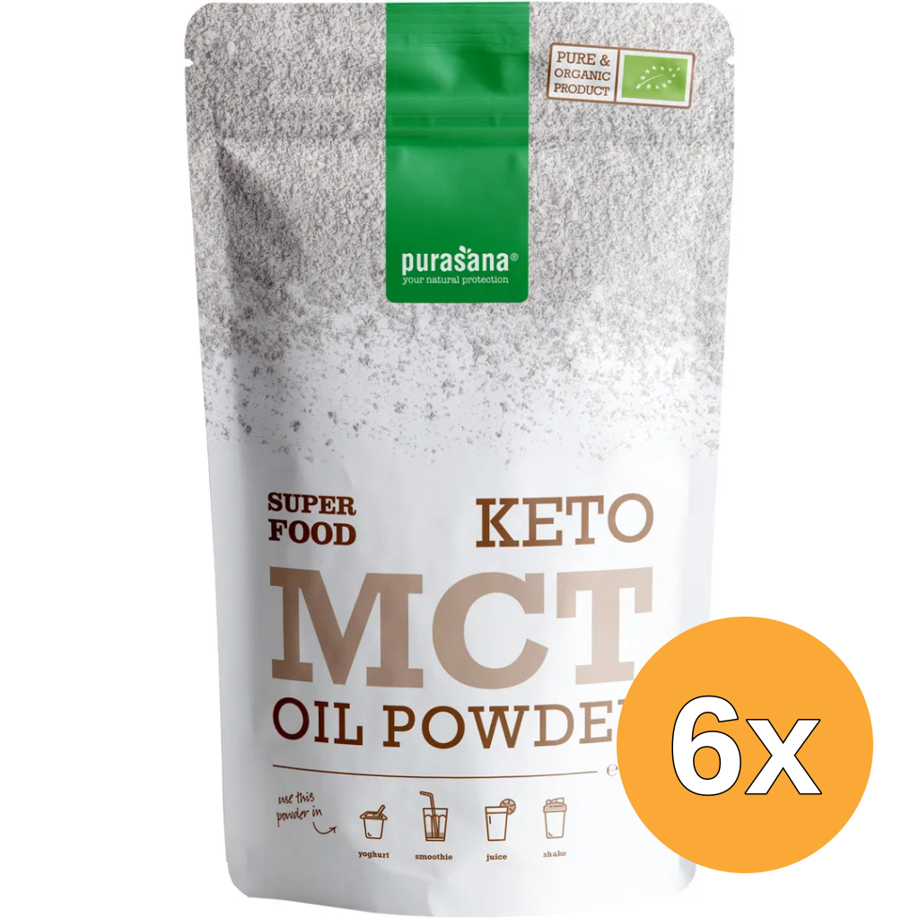 6x Purasana Mct Olie Poeder - Vegan Bio (200 gr)