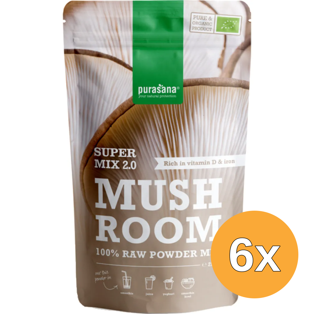 6x Purasana Mushroom Mix 2.0 Vegan Bio (250 gr)