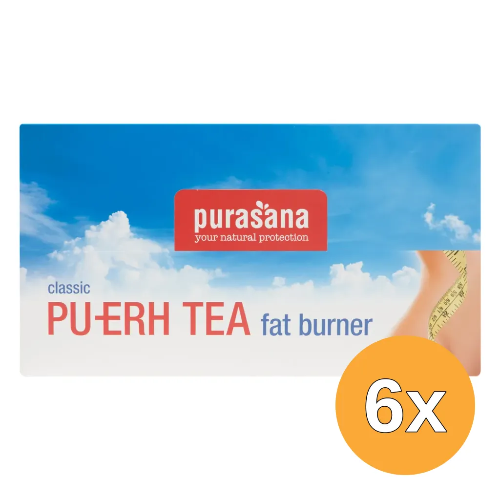 6x Purasana PU-ERH Theezakjes Vegan (96 Stuks)