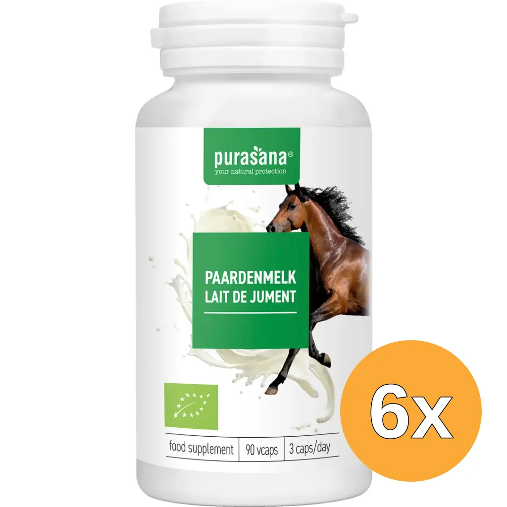 6x Purasana Paardenmelk Bio (90 vega capsules)