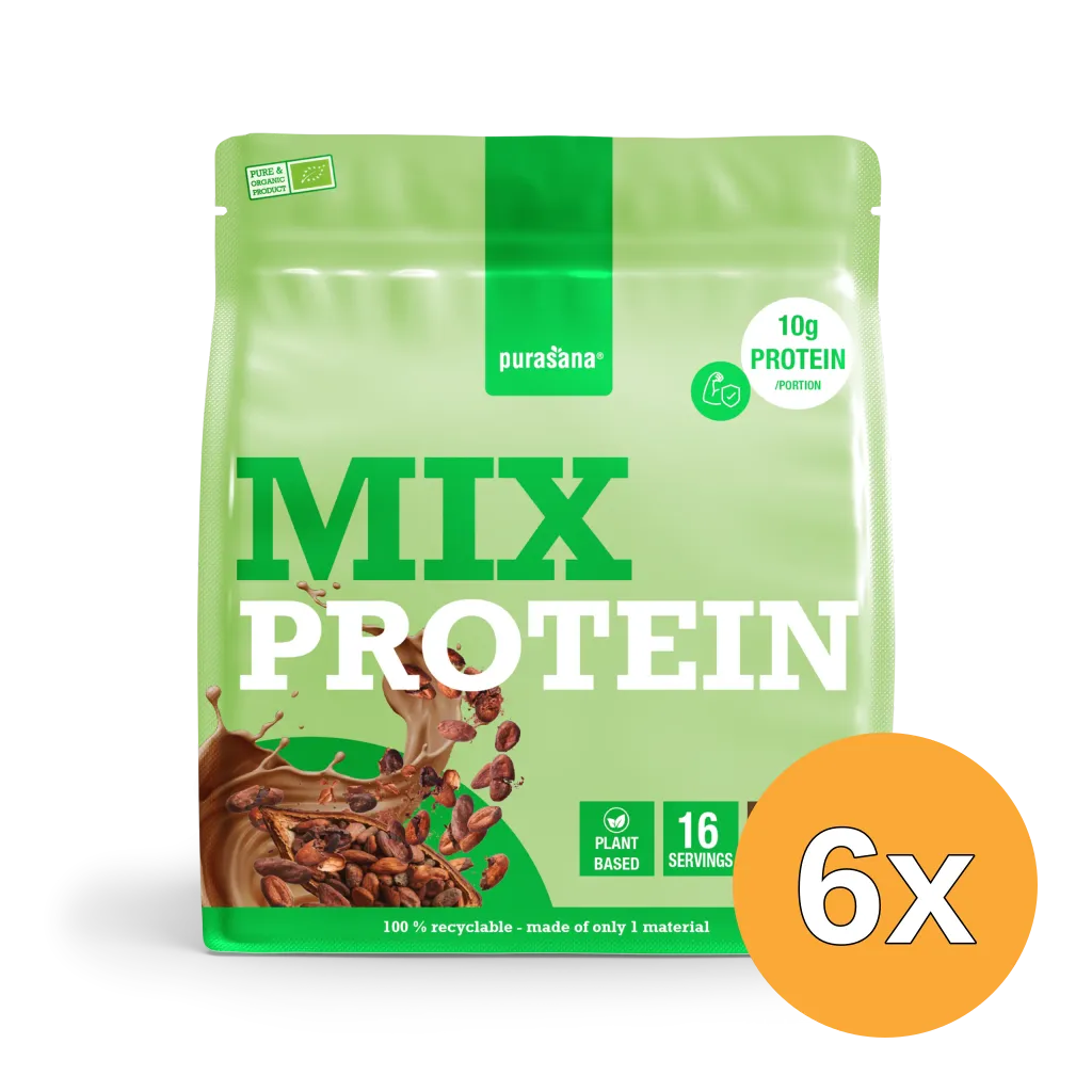 6x Purasana Plant Protein Mix Cacao Bio (400 gr)