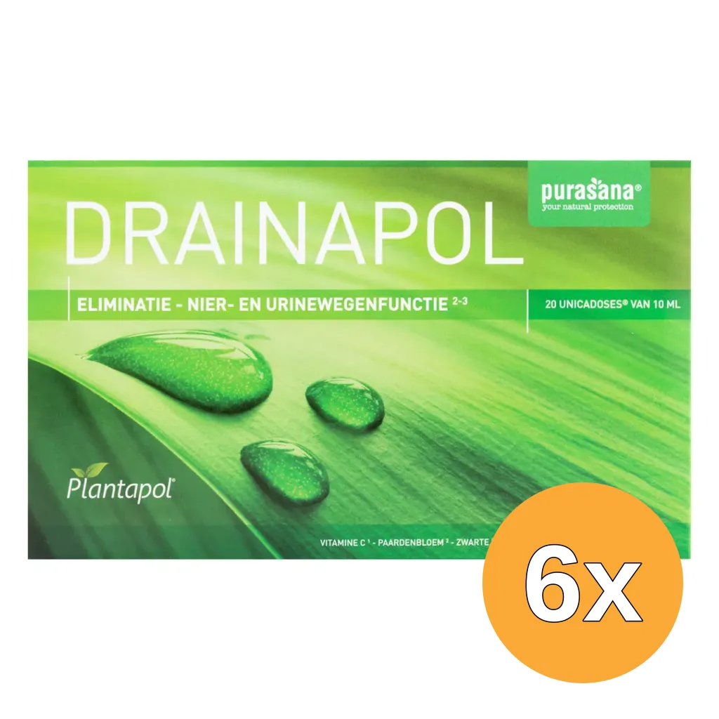 6x Purasana Plantapol Drainapol (20 stuks)
