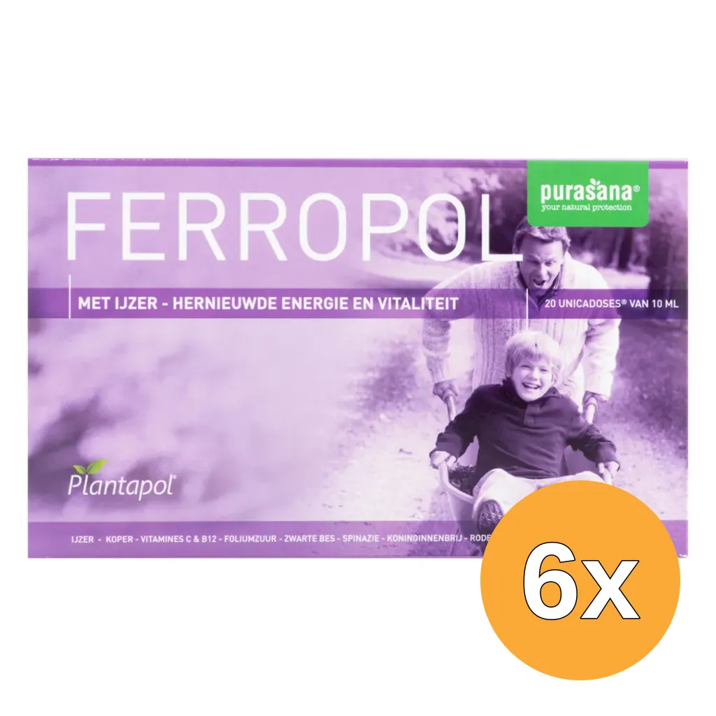 6x Purasana Plantapol Ferropol (20 stuks)