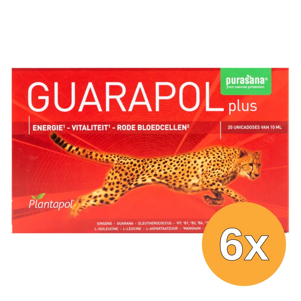 6x Purasana Plantapol Guarapol Plus (20 stuks)