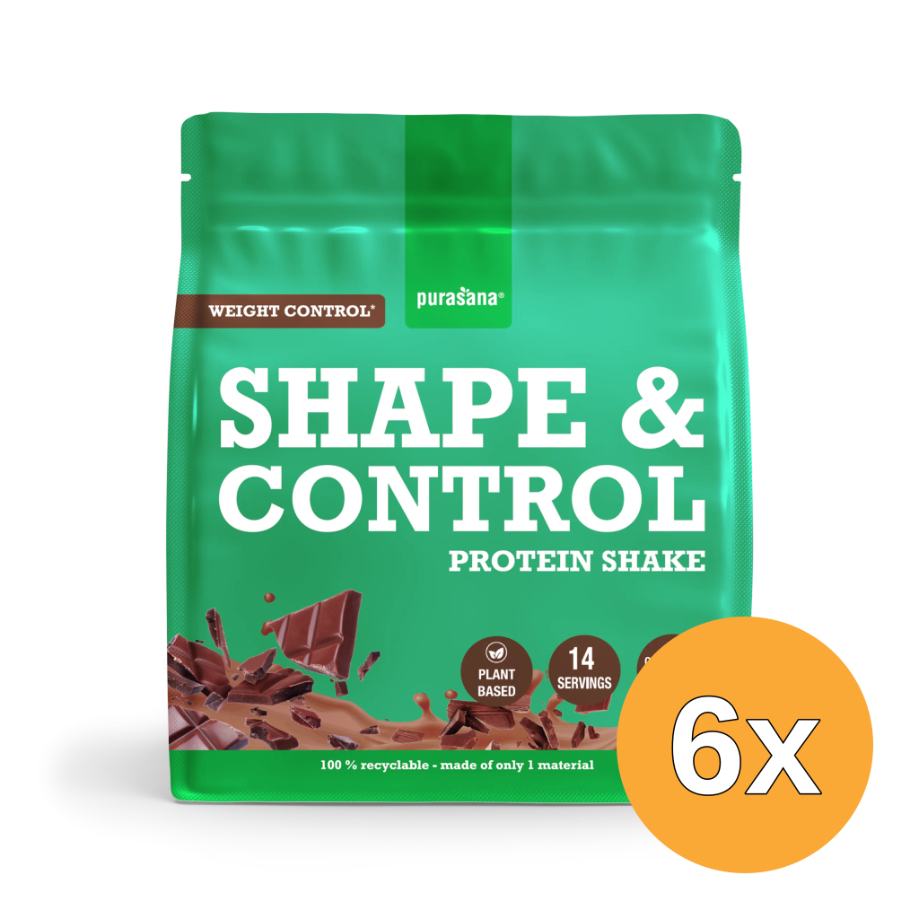 6x Purasana Shape & Control Plant Protein Chocolade (350 gr)