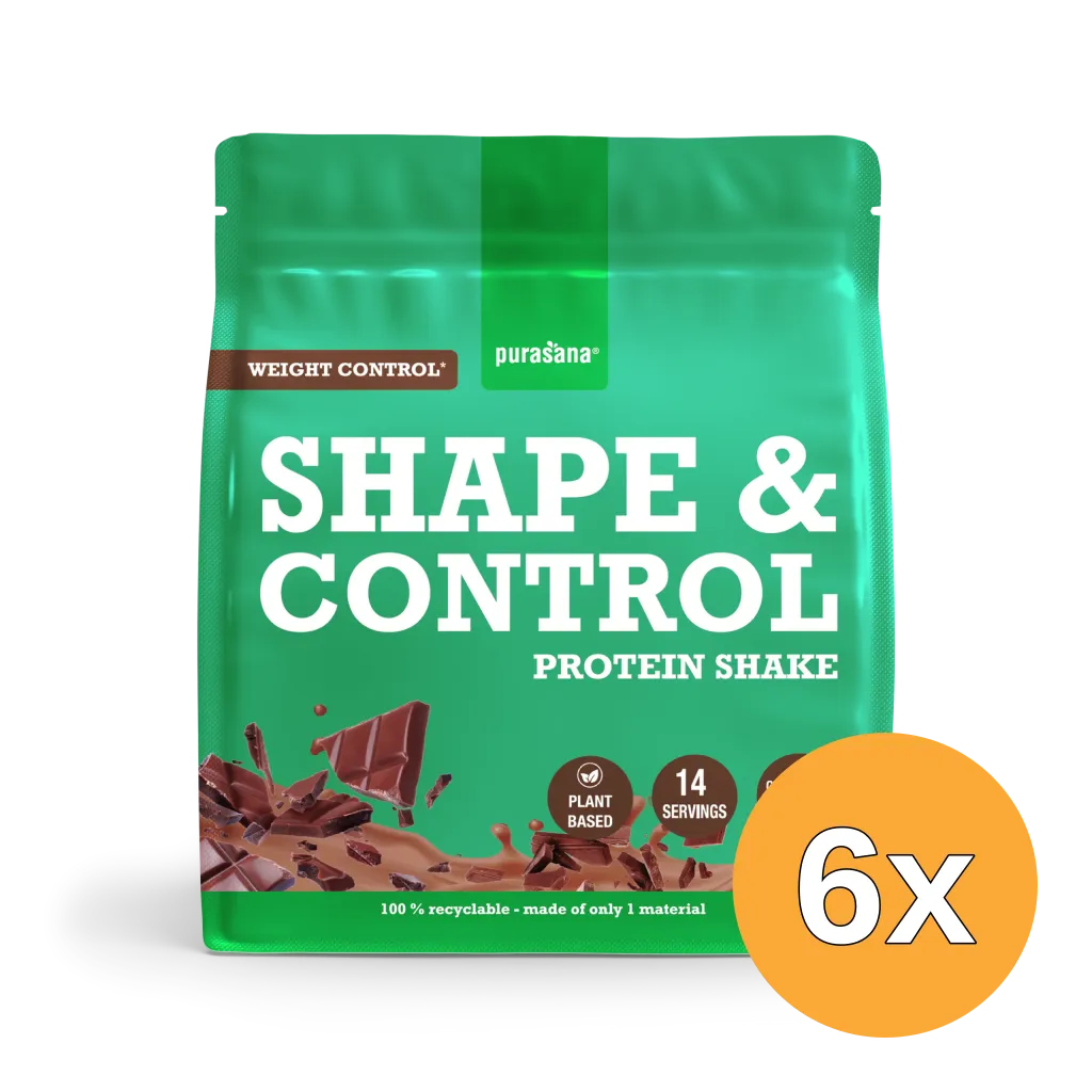 6x Purasana Shape & Control Plant Protein Chocolade (350 gr)
