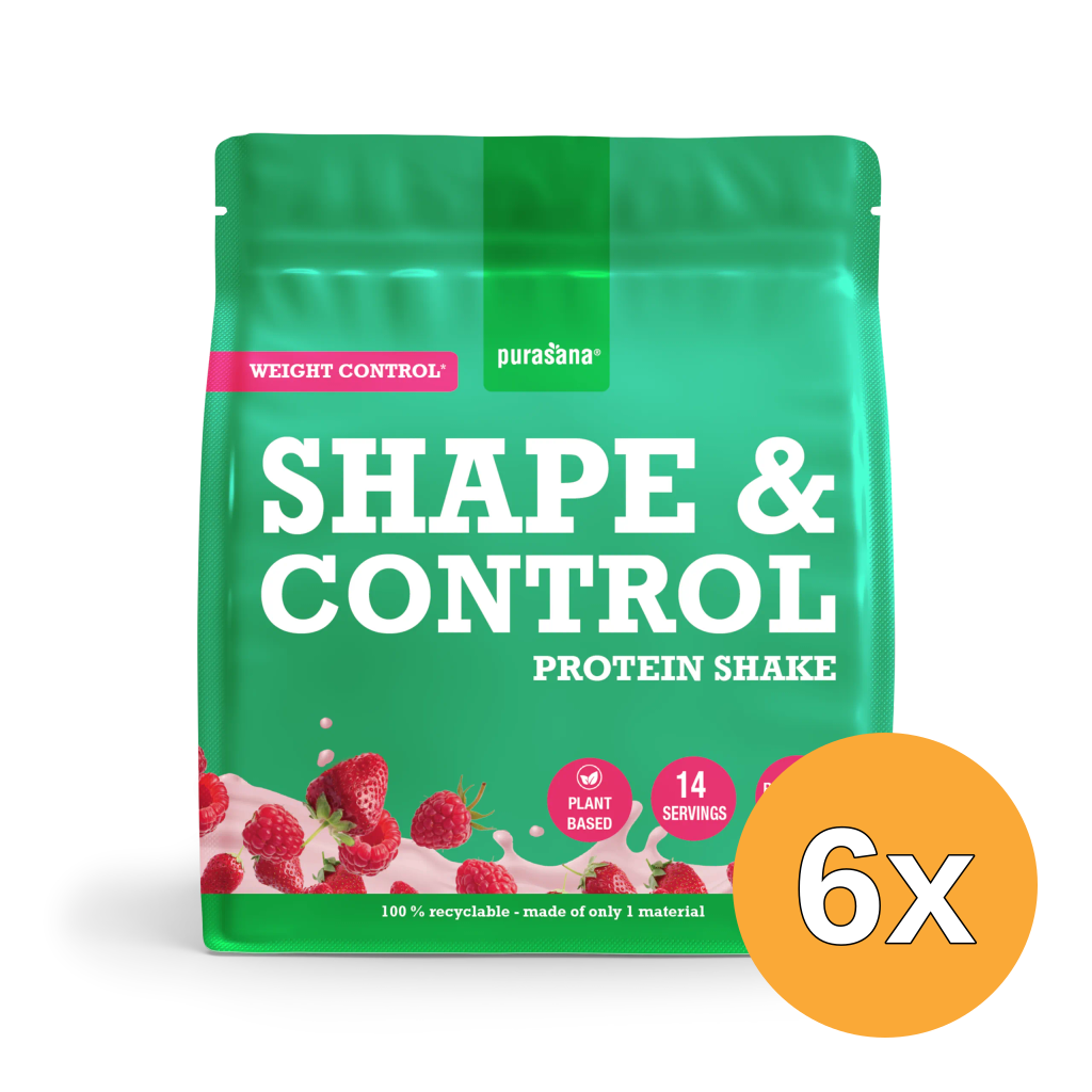 6x Purasana Shape & Control Plant Protein Rode Vruchten (350 gr)