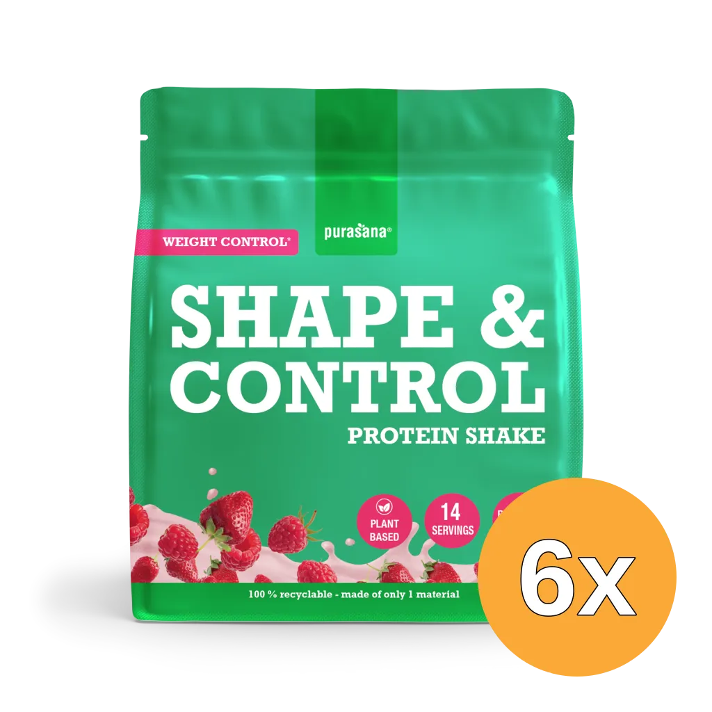 6x Purasana Shape & Control Plant Protein Rode Vruchten (350 gr)