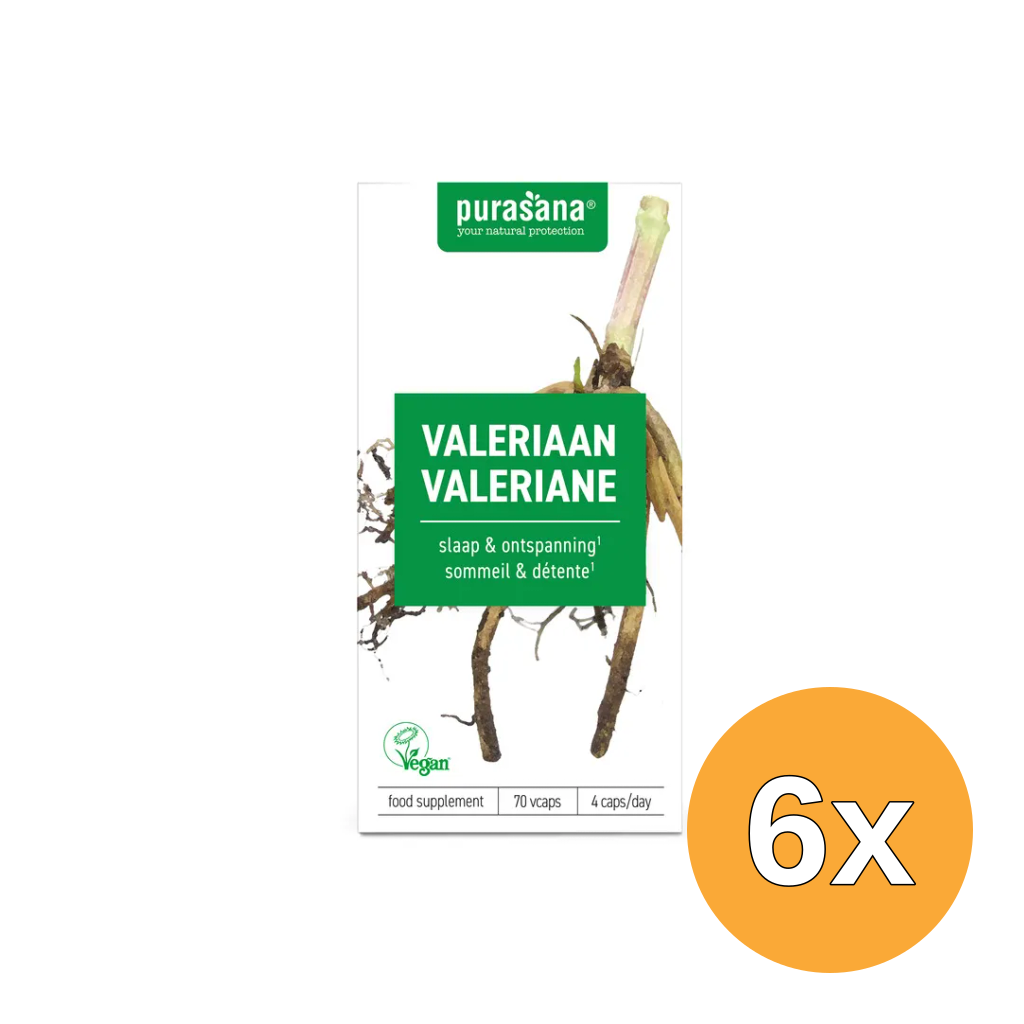 6x Purasana Valeriaan/Valeriane Vegan (70 capsules)