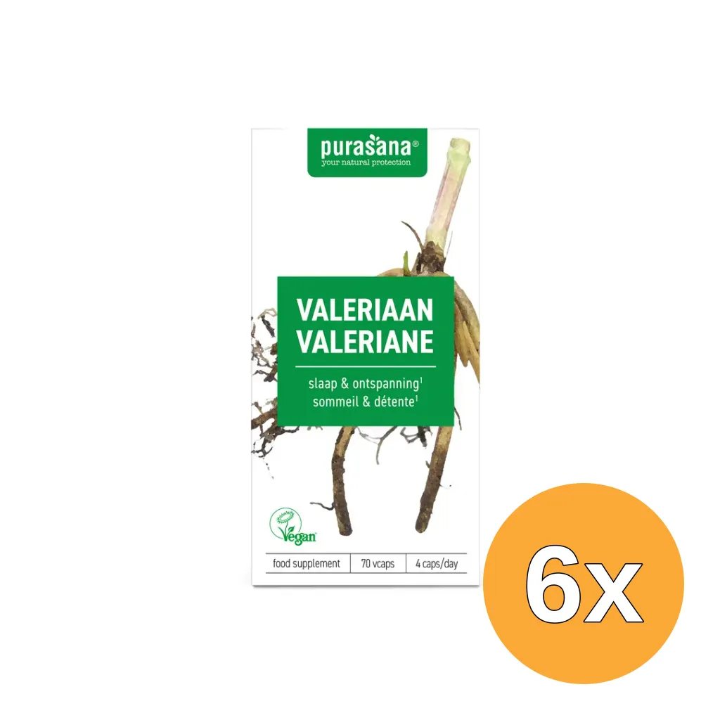 6x Purasana Valeriaan/Valeriane Vegan (70 capsules)