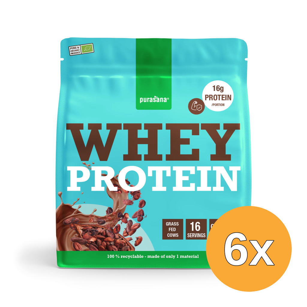 6x Purasana Whey Proteine Cacao Bio (400 gr)