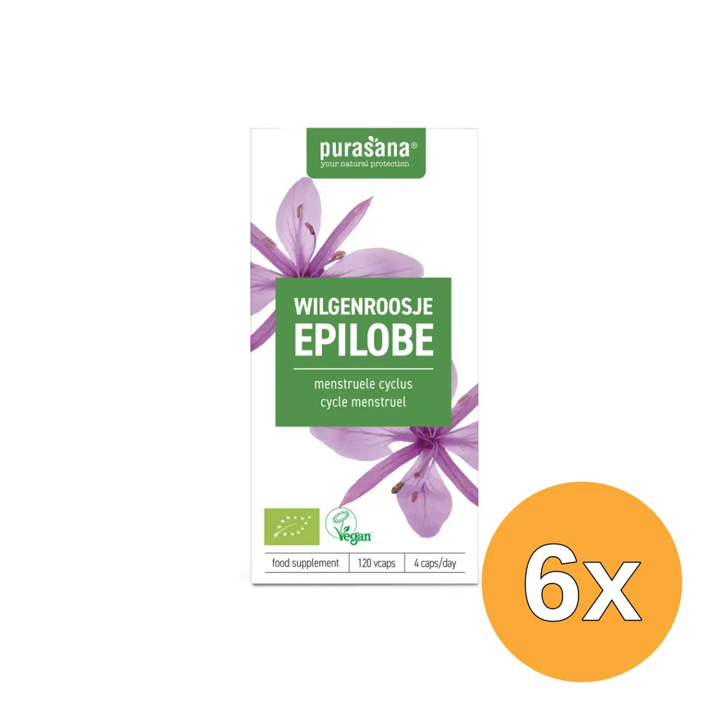 6x Purasana Wilgenroosje/Epilobe Vegan Bio (120 capsules)