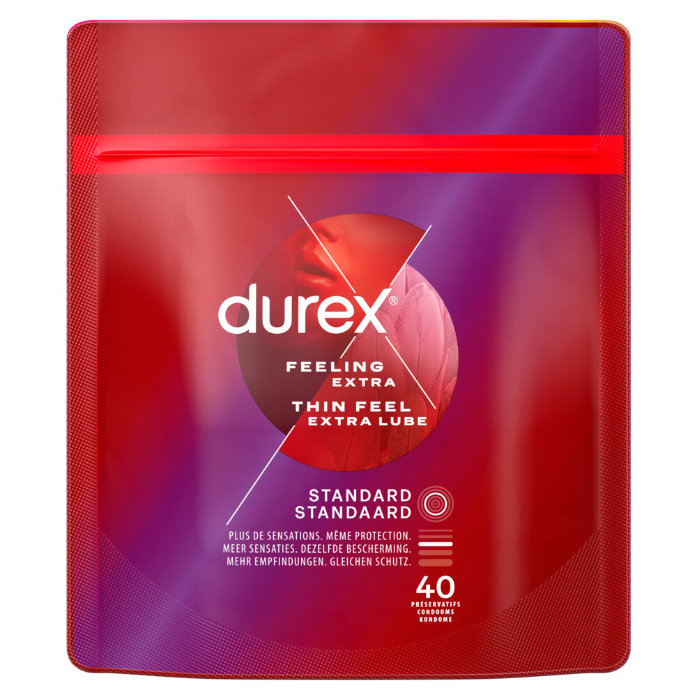 Durex Condooms Thin Feel Extra Lube (40 stuks)