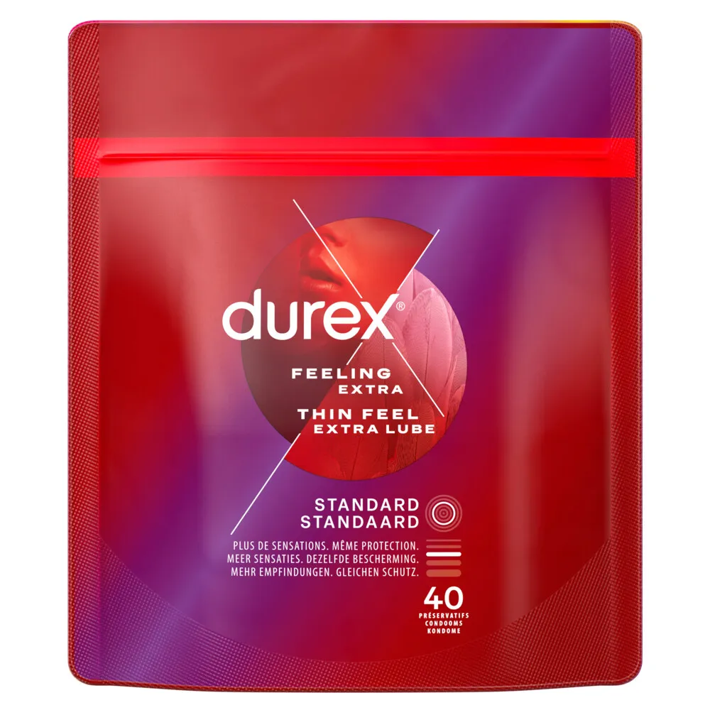 Durex Condooms Thin Feel Extra Lube (40 stuks)