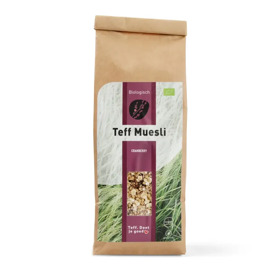 Teff Muesli Cranberry Biologisch (250 gr)