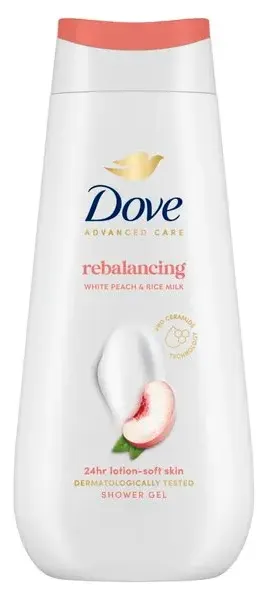 Dove Rebalancing White Peach & Rice Milk Shower Gel (225 ml)