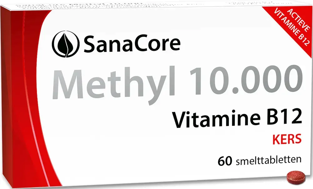Sanacore Methyl 10.000 Vitamine B12 Kers Smelttabletten (60 tabletten)