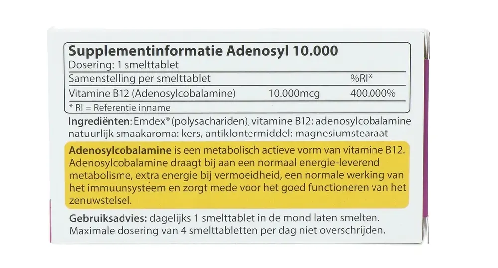 Sanacore Adenosyl 10.000 Tabletten (60 tabletten) - image 3