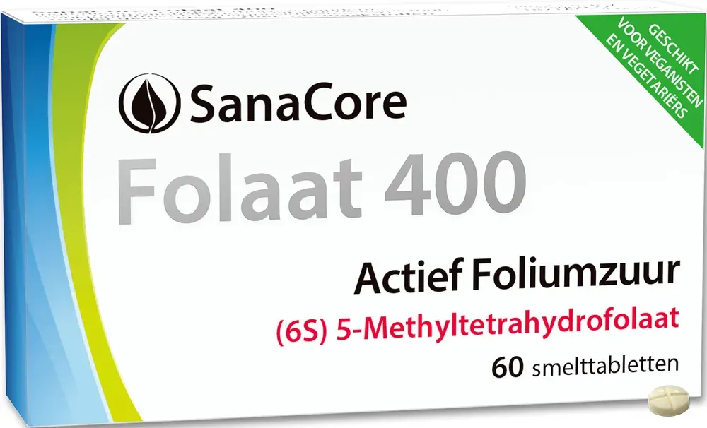 Sanacore Folaat 400 Smelttabletten (60 tabletten)