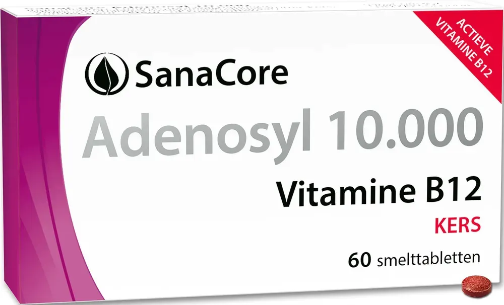 Sanacore Adenosyl 10000 Vitamine B12 Kers Smelttabletten (60 tabletten)